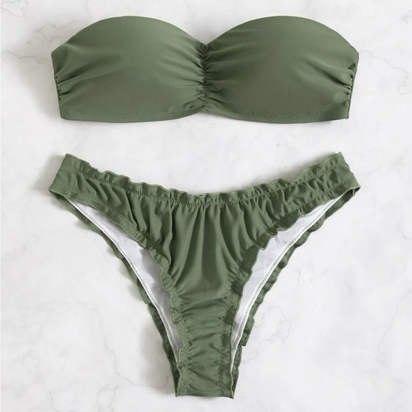 Olive Green Swim Suit - Picture 1 of 2